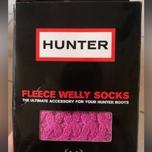 Hunter fleece welly socks, hot pink